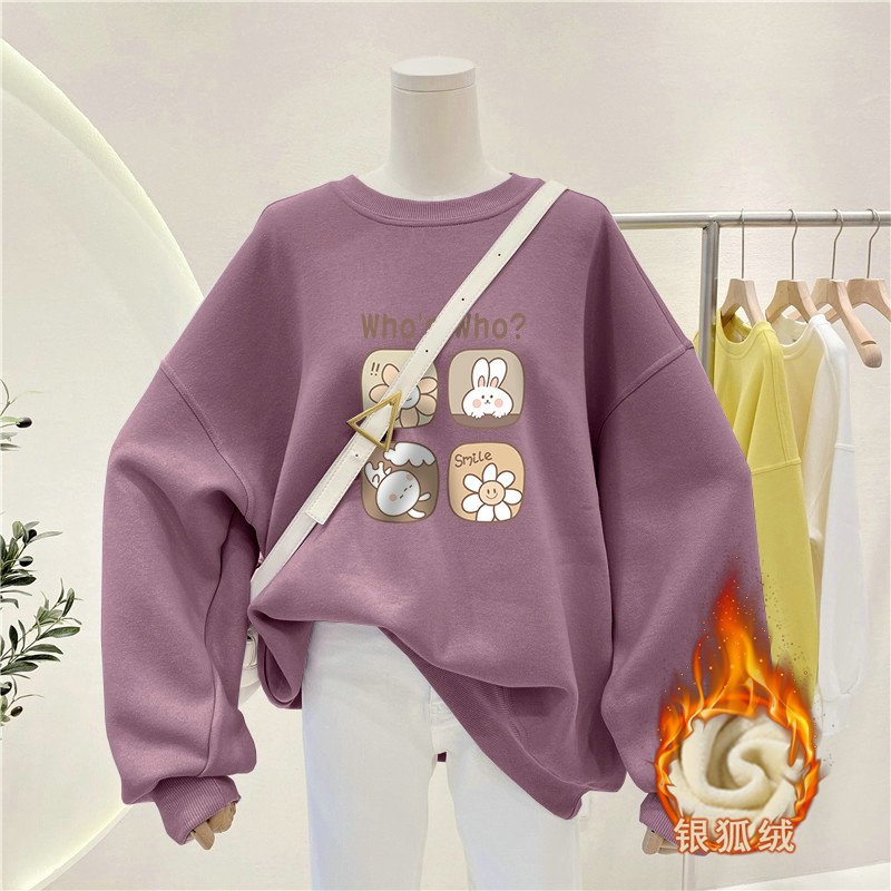 여성 레이지 스타일 크루넥 스웨트셔츠 가을 겨울 기모  - Oversized Crewneck Fleece 리뷰 및 가격