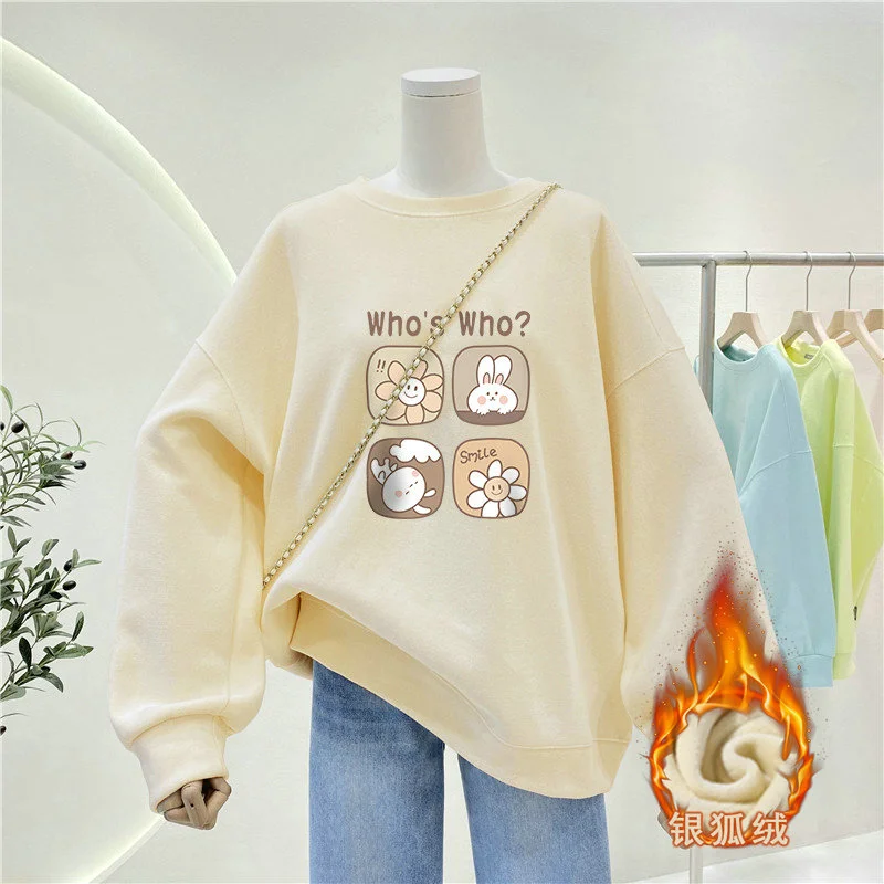 여성 레이지 스타일 크루넥 스웨트셔츠 가을 겨울 기모  - Oversized Crewneck Fleece 리뷰 및 가격