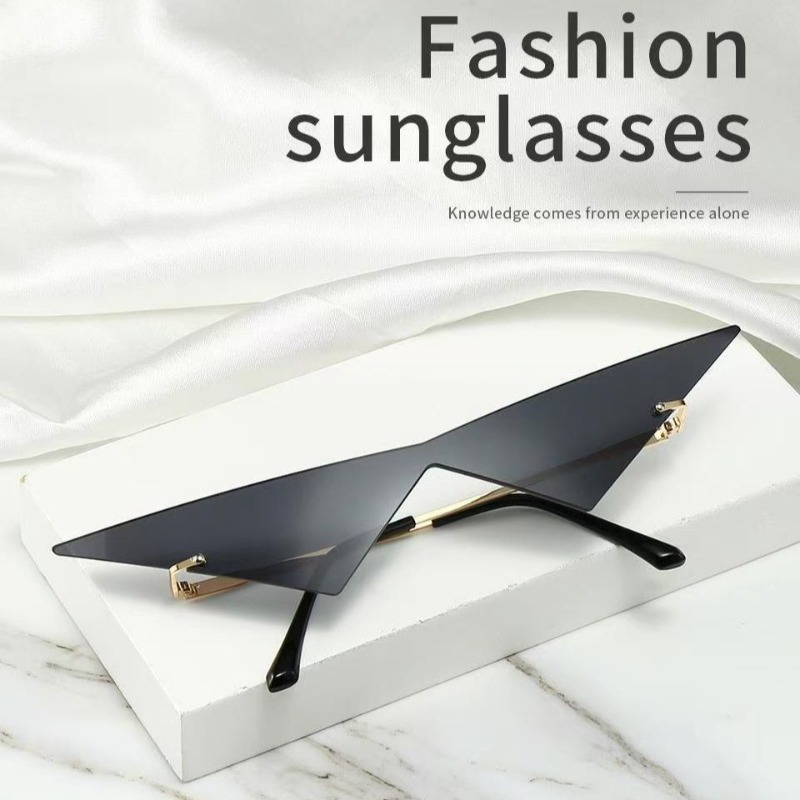삼각형 선글라스 스트리트 아이웨어 파티 선글라스 여성용 - Street Fashion Glasses 리뷰 및 가격