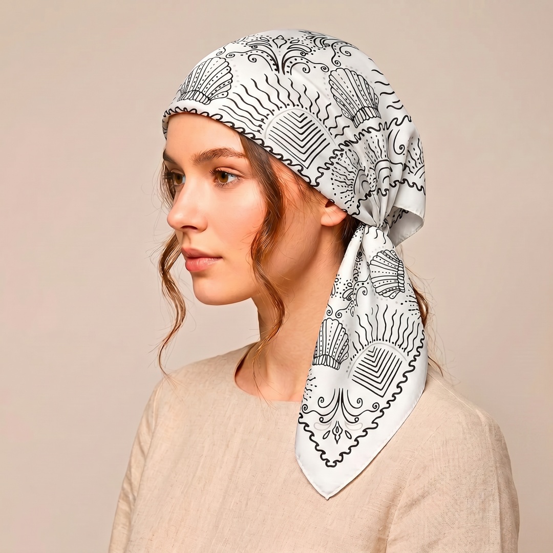 여성 스카프 히잡 스퀘어 헤드스카프 반다나 손수건 실크 - Street Fashion Hijab 리뷰 및 가격