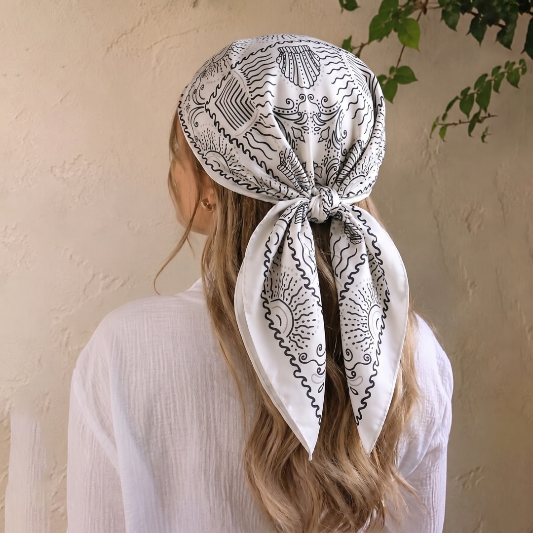 여성 스카프 히잡 스퀘어 헤드스카프 반다나 손수건 실크 - Street Fashion Hijab 리뷰 및 가격