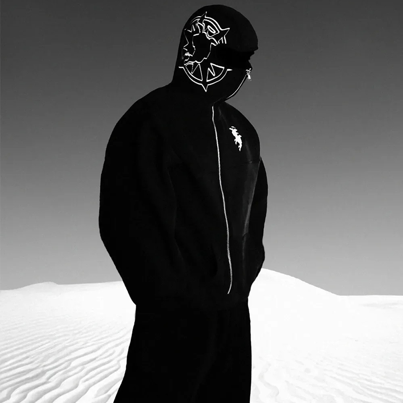 남성과 여성 Y2K 스트리트 힙합 패션 풀 지퍼 까마귀 - Street Fashion Websites 리뷰 및 가격