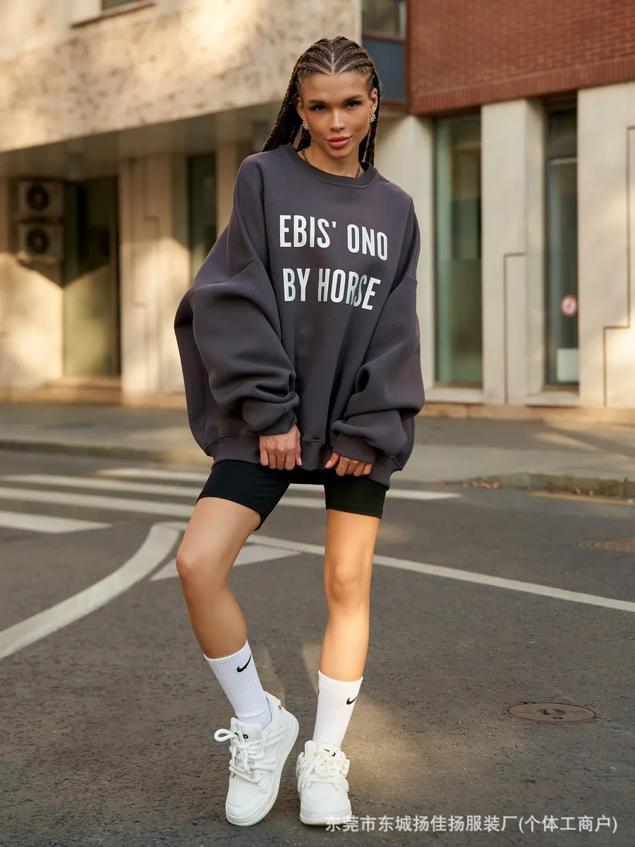 소프트 플리스 Y2K 스트리트웨어 여성용 오버사이즈 크 - Oversized Crewneck Fleece 리뷰 및 가격