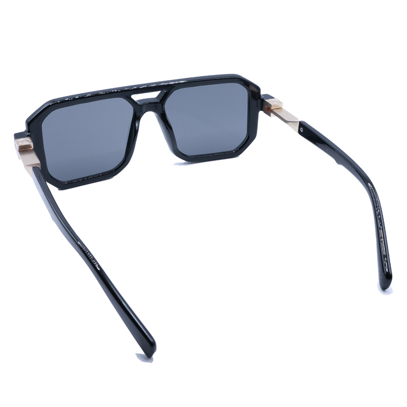 블랙 레트로 박스 선글라스, 남녀공용 더블 빔, 트렌디 - Street Fashion Glasses 리뷰 및 가격