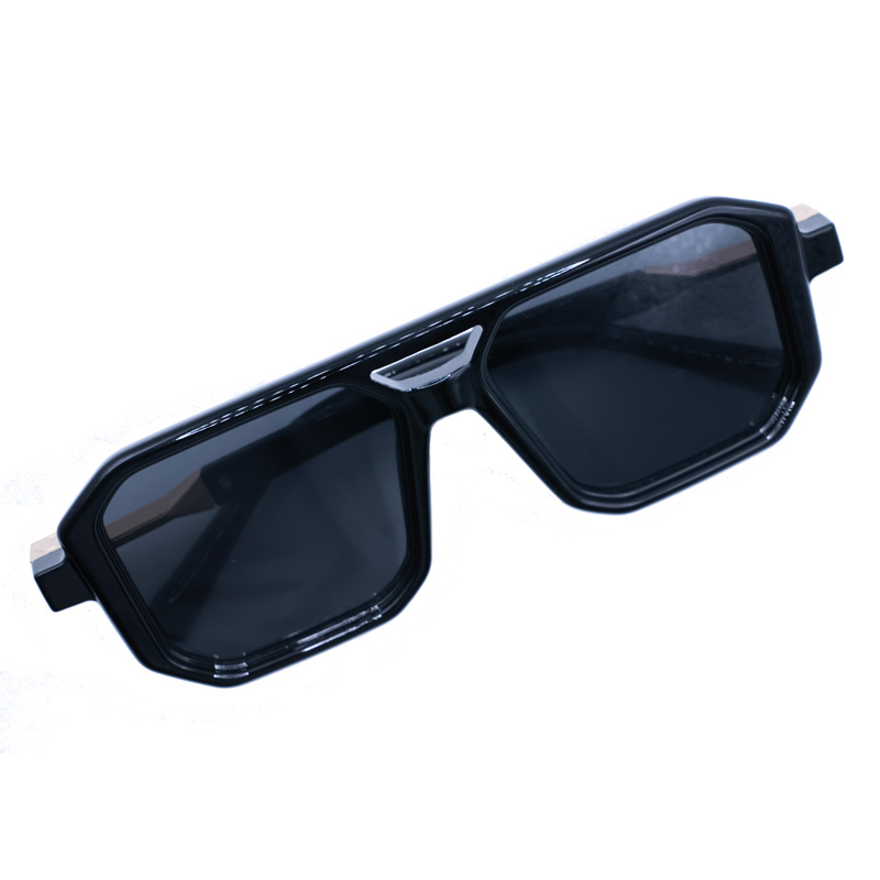블랙 레트로 박스 선글라스, 남녀공용 더블 빔, 트렌디 - Street Fashion Glasses 리뷰 및 가격
