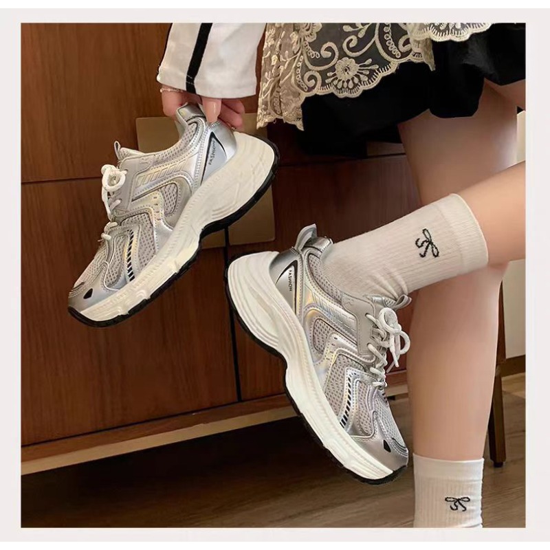 2026년 봄 여성 언키 아빠 스니커즈 통기성 메쉬 플 - Street Fashion Female 리뷰 및 가격