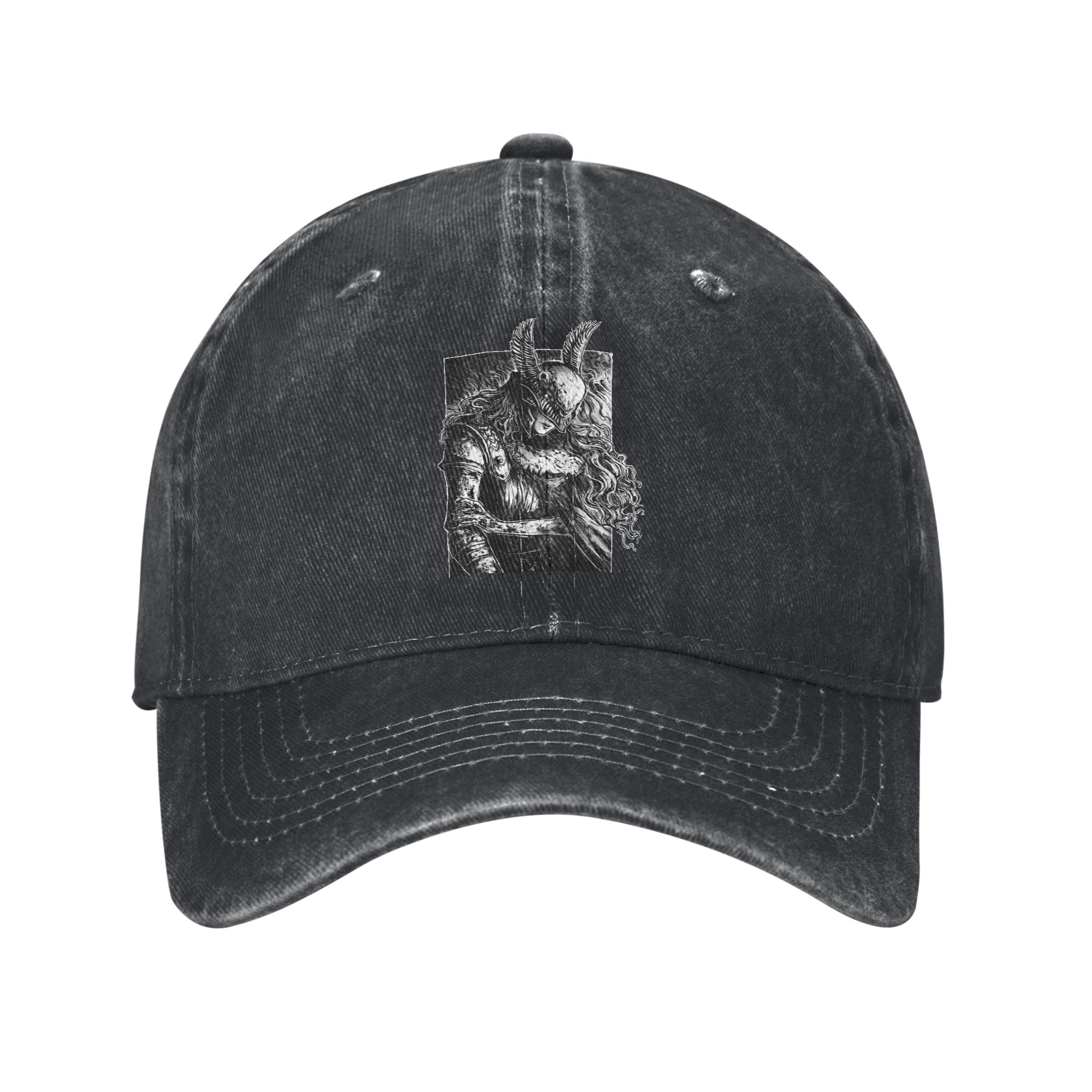 팬 아트 엘든 링 남녀 공용 야구 모자 빈티지 데님 워 - Baseball Cap Fitted 리뷰 및 가격