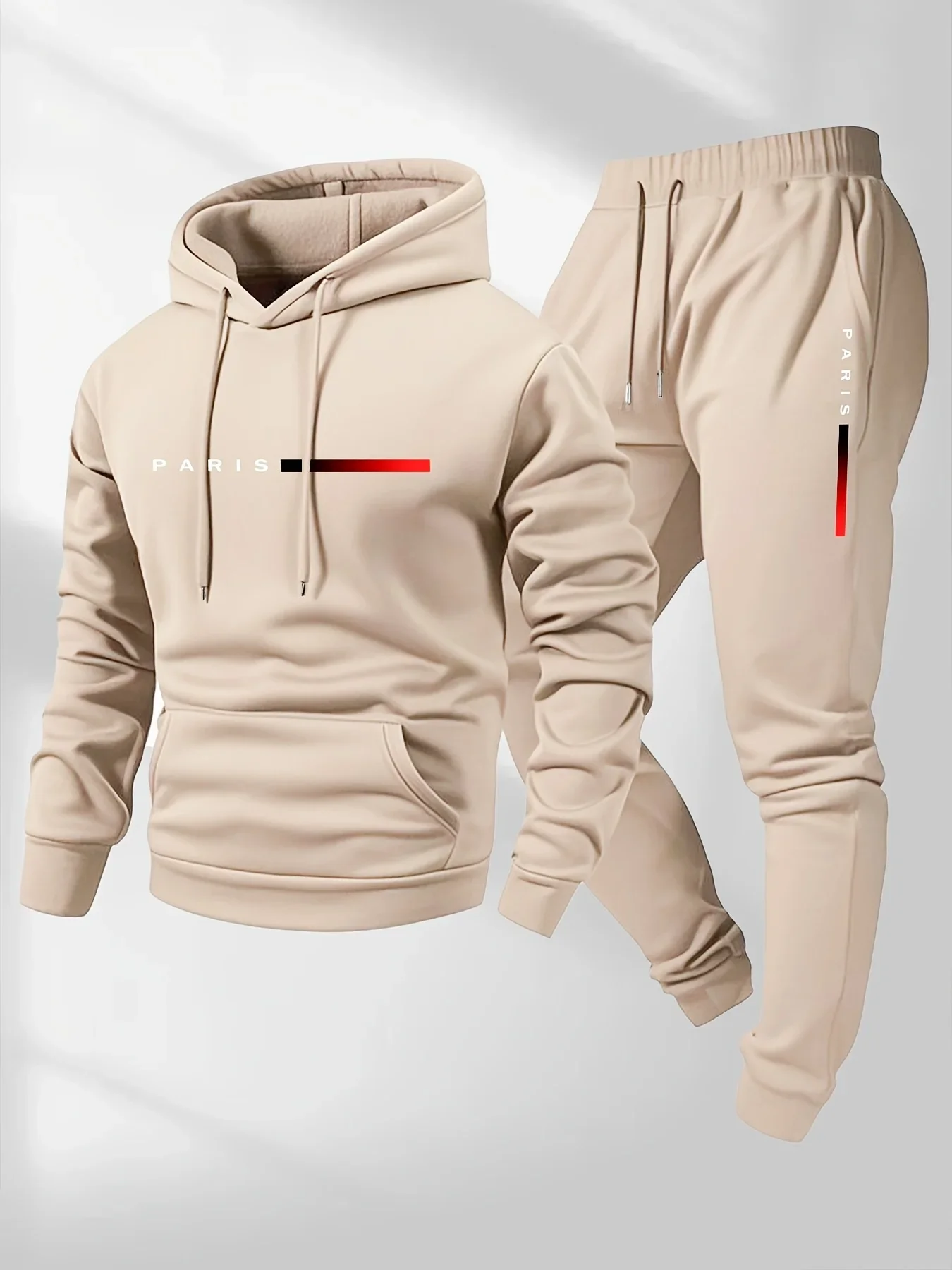 새로운 트렌드 스트리트 패션 레터 프린트 스포츠웨어 세 - Street Fashion Men 리뷰 및 가격