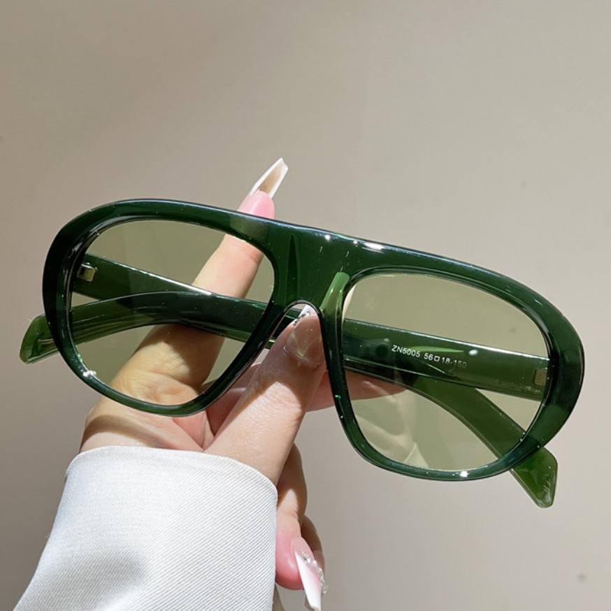 새로운 오버사이즈 파일럿 선글라스 여성 남성 빈티지 브 - Street Fashion Glasses 리뷰 및 가격