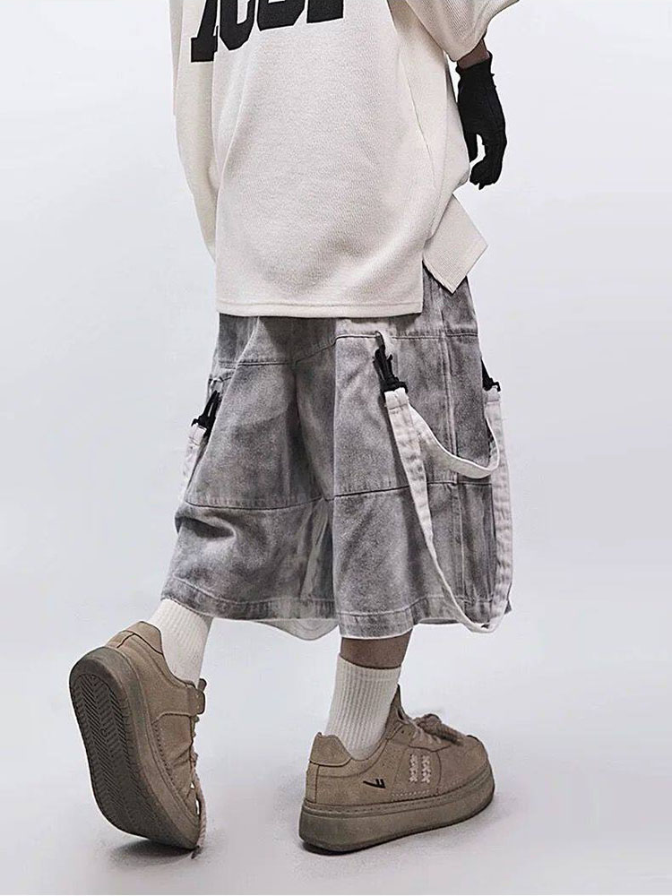 레트로 힙합 남성용 찢어진 청바지 여름 아메리칸 캐주얼 - Street Fashion Hip Hop 리뷰 및 가격